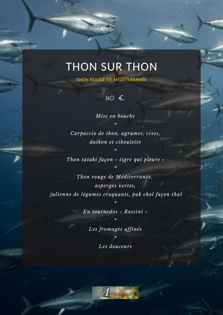 Menu Ambassade thon sur thon 2023