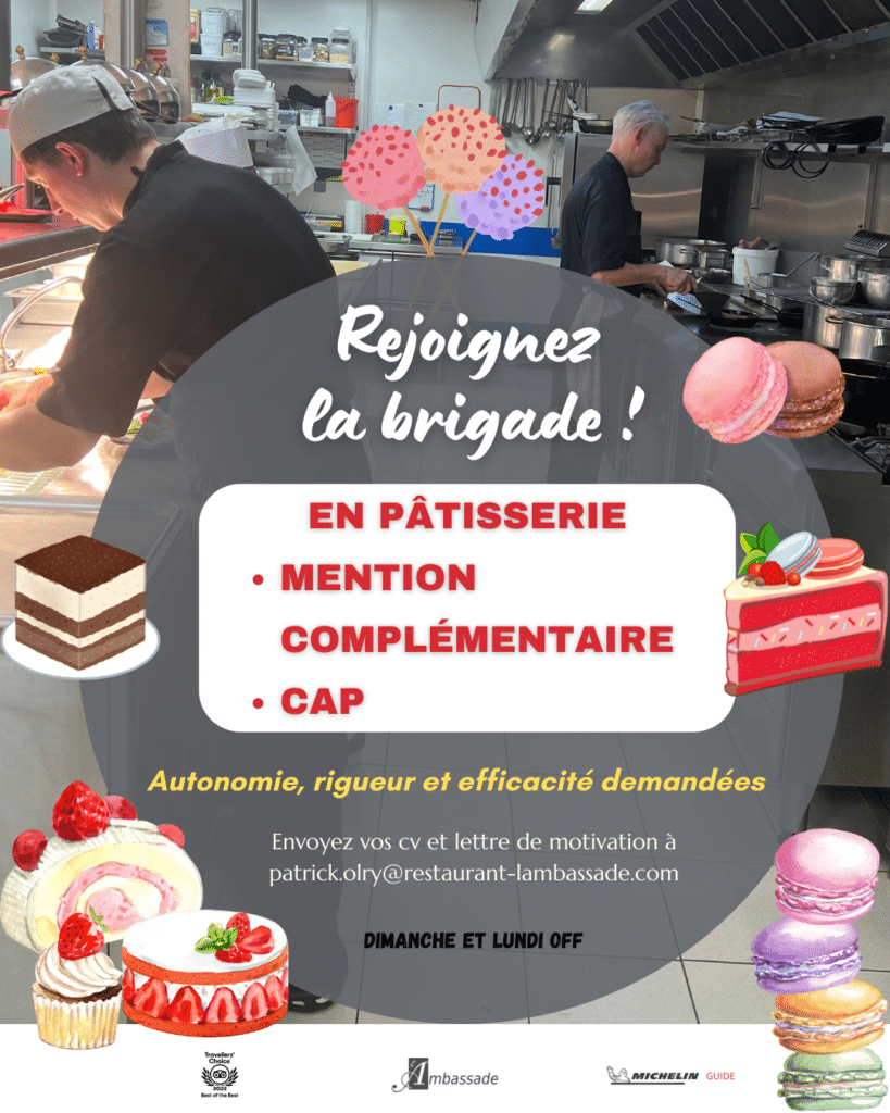 Ambassade recrutements pâtisserie