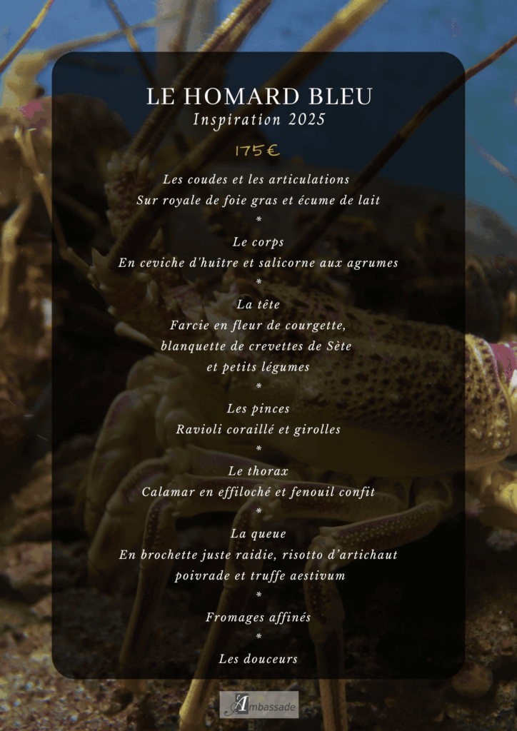 Menu Homard bleu 2025